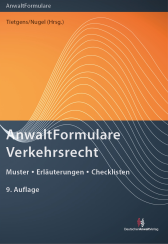 Abbildung: AnwaltFormulare Verkehrsrecht Abbildung: AnwaltFormulare Verkehrsrecht
