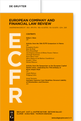 Abbildung: European Company and Financial Law Review (ECFR)