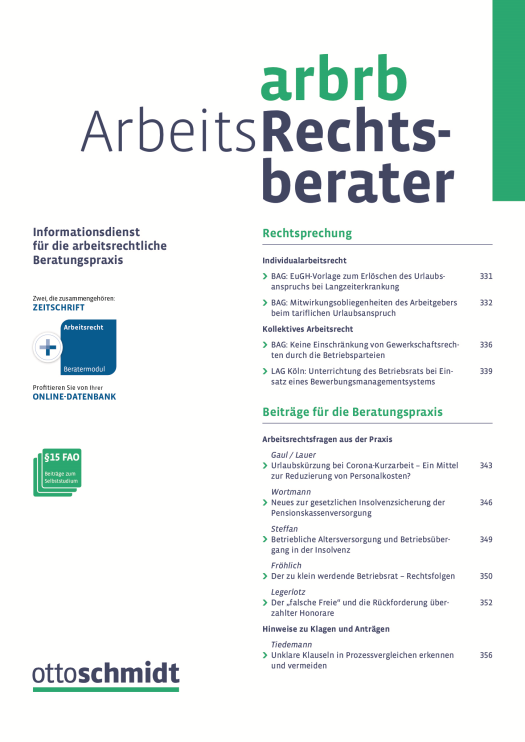  juris Arbeitsrecht 