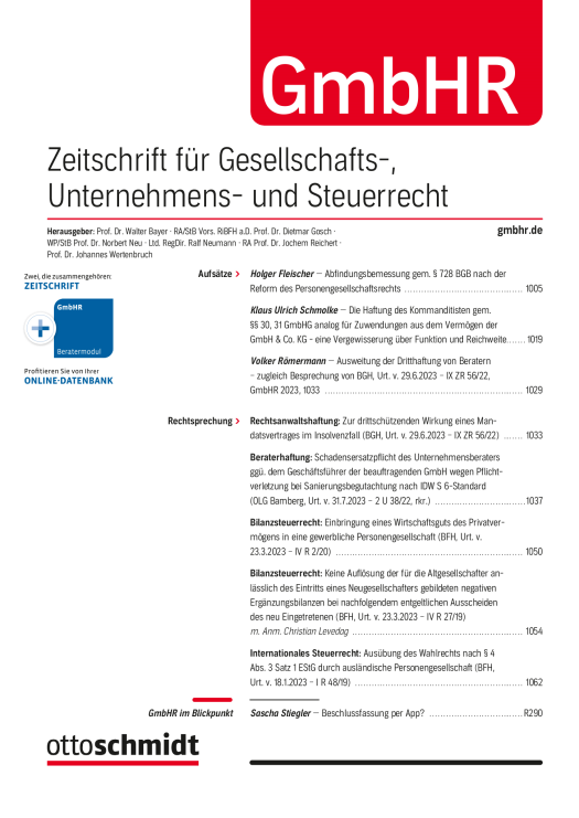  juris Handels- und Gesellschaftsrecht 