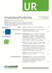 Abbildung: Umsatzsteuer-Rundschau (UR) Abbildung: Umsatzsteuer-Rundschau (UR)