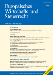 Abbildung: Europäisches Wirtschafts- und Steuerrecht (EWS) Abbildung: Europäisches Wirtschafts- und Steuerrecht (EWS)