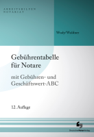 Abbildung: Gebührentabelle für Notare