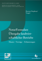 Abbildung: NotarFormulare Übergabe landwirtschaftlicher Betriebe