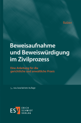 Abbildung: Beweisaufnahme und Beweiswürdigung im Zivilprozess