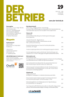 DER BETRIEB (DB), Rubrik Wirtschaftsrecht