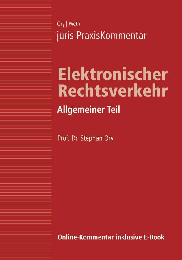 Abbildung: juris PraxisKommentar Elektronischer Rechtsverkehr, Band 1