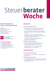 Abbildung: Steuerberater Woche (StBW) Abbildung: Steuerberater Woche (StBW)
