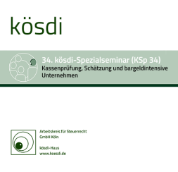 Abbildung: KSp 34 - Kassenprüfung, Schätzung und bargeldintensive Unternehmen 2018 Abbildung: KSp 34 - Kassenprüfung, Schätzung und bargeldintensive Unternehmen 2018
