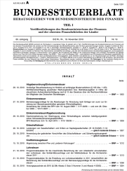 Abbildung: Bundessteuerblatt (BStBl) Abbildung: Bundessteuerblatt (BStBl)