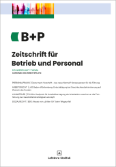 Abbildung: Zeitschrift für Betrieb und Personal (B+P) Abbildung: Zeitschrift für Betrieb und Personal (B+P)