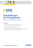 Entscheidungen der Finanzgerichte (EFG)