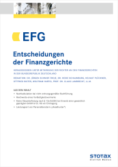 Abbildung: Entscheidungen der Finanzgerichte (EFG)