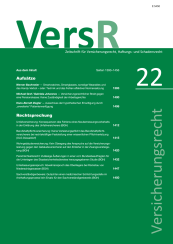 Abbildung: Versicherungsrecht (VersR) Abbildung: Versicherungsrecht (VersR)