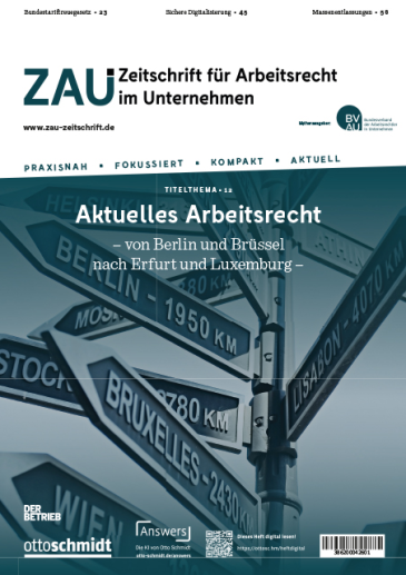  Zeitschrift für Arbeitsrecht im Unternehmen (ZAU)