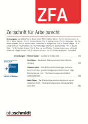 Abbildung: Zeitschrift für Arbeitsrecht (ZFA) Abbildung: Zeitschrift für Arbeitsrecht (ZFA)