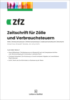 Abbildung: Zeitschrift für Zölle und Verbrauchsteuern (ZfZ)