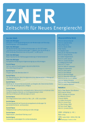 Abbildung: Zeitschrift für Neues Energierecht (ZNER)